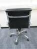 Soft Pad Height Adjustable Office Swivel Chair, Upholstered in High Class Black Leatherette on Chrome Base. - 3