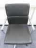 Soft Pad Height Adjustable Office Swivel Chair, Upholstered in High Class Black Leatherette on Chrome Base. - 4