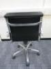 Soft Pad Height Adjustable Office Swivel Chair, Upholstered in High Class Black Leatherette with Chrome Arms & Base. - 3
