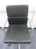 Soft Pad Height Adjustable Office Swivel Chair, Upholstered in High Class Black Leatherette with Chrome Arms & Base. - 4