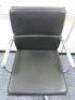 Soft Pad Height Adjustable Office Swivel Chair, Upholstered in High Class Black Leatherette with Chrome Arms & Base. - 4