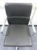 Soft Pad Height Adjustable Office Swivel Chair, Upholstered in High Class Black Leatherette with Chrome Arms & Base. - 4