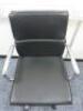 Soft Pad Height Adjustable Office Swivel Chair, Upholstered in High Class Black Leatherette with Chrome Arms & Base. - 4