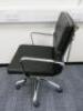 Soft Pad Height Adjustable Office Swivel Chair, Upholstered in High Class Black Leatherette with Chrome Arms & Base. - 2
