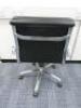 Soft Pad Height Adjustable Office Swivel Chair, Upholstered in High Class Black Leatherette with Chrome Arms & Base. - 3