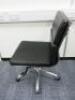 Soft Pad Height Adjustable Office Swivel Chair, Upholstered in High Class Black Leatherette with Chrome Base. - 2