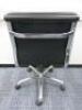 Soft Pad Height Adjustable Office Swivel Chair, Upholstered in High Class Black Leatherette with Chrome Base. - 3