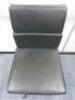 Soft Pad Height Adjustable Office Swivel Chair, Upholstered in High Class Black Leatherette with Chrome Base. - 4