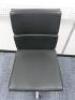 Soft Pad Height Adjustable Office Swivel Chair, Upholstered in High Class Black Leatherette with Chrome Base. - 4
