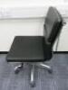 Soft Pad Height Adjustable Office Swivel Chair, Upholstered in High Class Black Leatherette with Chrome Base. - 2