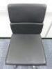 Soft Pad Height Adjustable Office Swivel Chair, Upholstered in High Class Black Leatherette with Chrome Base. - 4