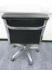 Soft Pad Height Adjustable Office Swivel Chair, Upholstered in High Class Black Leatherette with Chrome Base. - 3