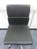 Soft Pad Height Adjustable Office Swivel Chair, Upholstered in High Class Black Leatherette with Chrome Base. - 4