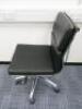 Soft Pad Height Adjustable Office Swivel Chair, Upholstered in High Class Black Leatherette with Chrome Base. - 2
