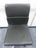 Soft Pad Height Adjustable Office Swivel Chair, Upholstered in High Class Black Leatherette with Chrome Base. - 4