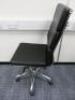 Soft Pad Height Adjustable High Back Office Swivel Chair, Upholstered in High Class Black Leatherette with Chrome Base. - 2