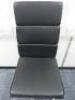 Soft Pad Height Adjustable High Back Office Swivel Chair, Upholstered in High Class Black Leatherette with Chrome Base. - 4