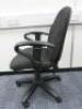 Multi Adjustable Office Swivel Chair, Upholstered in Grey Hopsack on Black Base. - 2