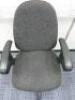 Multi Adjustable Office Swivel Chair, Upholstered in Grey Hopsack on Black Base. - 4