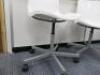 2 x Ikea Office Swivel Chairs on White Plastic Frame. - 2