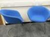 4 x Arper Cantilever Board Room/Office Chair Upholstered in Blue Sack Cloth on Chrome Frame. - 5