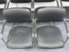 6 x Narbutas Cantilever Board Room/Office Chair Upholstered in Black Leather on Chrome Frame. - 5