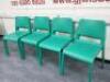 10 x Ikea Teodores Stacking Chairs in Green. - 3