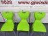 6 x Spaceforme En Series Stacking Chair in Lime Green on Grey Metal Frame. - 2