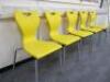 5 x Spaceforme En Series Stacking Chair in Yellow on Grey Metal Frame. - 2