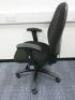 Multi Adjustable Office Swivel Chair with Lumbar Support, Upholstered in Black Hopsack on Black Base. - 2
