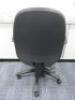 Multi Adjustable Office Swivel Chair with Lumbar Support, Upholstered in Black Hopsack on Black Base. - 3