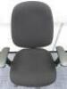 Multi Adjustable Office Swivel Chair with Lumbar Support, Upholstered in Black Hopsack on Black Base. - 4