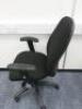 Multi Adjustable Office Swivel Chair with Lumbar Support, Upholstered in Black Hopsack on Black Base. - 2