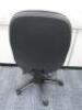 Multi Adjustable Office Swivel Chair with Lumbar Support, Upholstered in Black Hopsack on Black Base. - 3
