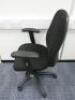 Multi Adjustable Office Swivel Chair with Lumbar Support, Upholstered in Black Hopsack on Black Base. - 2