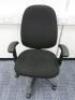 Multi Adjustable Office Swivel Chair with Lumbar Support, Upholstered in Black Hopsack on Black Base.
