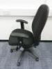 Multi Adjustable Office Swivel Chair with Lumbar Support, Upholstered in Black Hopsack on Black Base. - 2