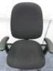 Multi Adjustable Office Swivel Chair with Lumbar Support, Upholstered in Black Hopsack on Black Base. - 4