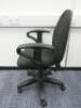 Multi Adjustable Office Swivel Chair, Upholstered in Grey Hopsack on Black Base. - 2