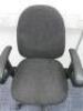 Multi Adjustable Office Swivel Chair, Upholstered in Grey Hopsack on Black Base. - 4