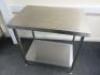 Stainless Steel Prep Table with Shelf Under, Size H90 x W90 x D60cm. - 2