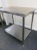 Stainless Steel Prep Table with Shelf Under, Size H90 x W90 x D60cm. - 3