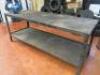 Metal Heavy Duty Work Bench with Shelf Under, Size H74cm x W183cm x D66cm. Comes with Clarke Metal Worker 6" Bench Grinder, Model CBG6RWC.