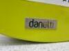 2 x Assorted Sized Danetti Pebble Mustard Gloss Plastic Nesting Side Tables, Size H38cm x Dia 48cm. - 4