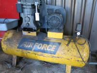Churchill Airforce Large Receiver Mounted Workshop Air Compressor, Model 1014. NOTE: Requires plug, condition unknown.
