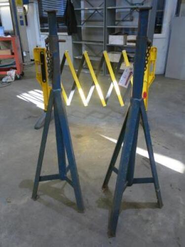 Pair of Adjustable Height Ramp Axle Stands.