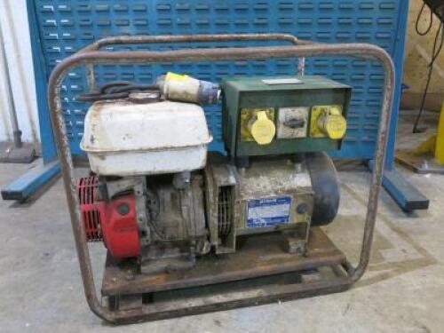 Honda 8HP Portable Petrol Generator, 110/240v Outlets.