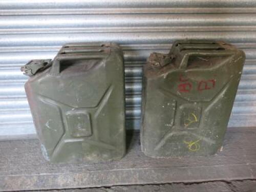 2 x 20L Jerry Cans. Vintage (1960-1980's).