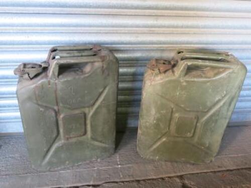 2 x 20L Jerry Cans. Vintage (1960-1980's).