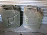 2 x 20L Jerry Cans. Vintage (1960-1980's).